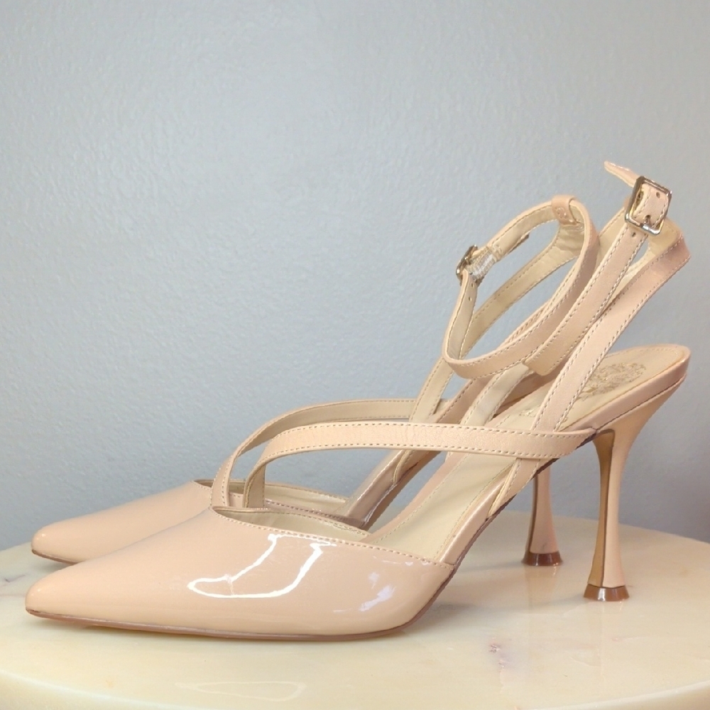 Nude Vince Camuto VP CHELLIE Strappy Heels - Picture 6 of 13